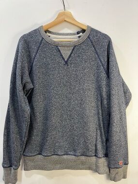 HOMAGE Marled Navy Crewneck Sweatshirt